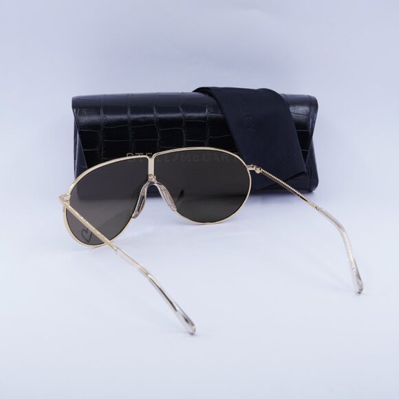 Stella McCartney SC40064I 30C Sunglasses Gold Shield Frame, Gold Lenses - Picture 11 of 11